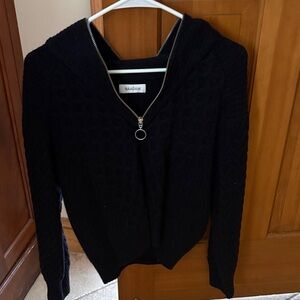 NAADAM cashmere Women's quarter zip in navy blue